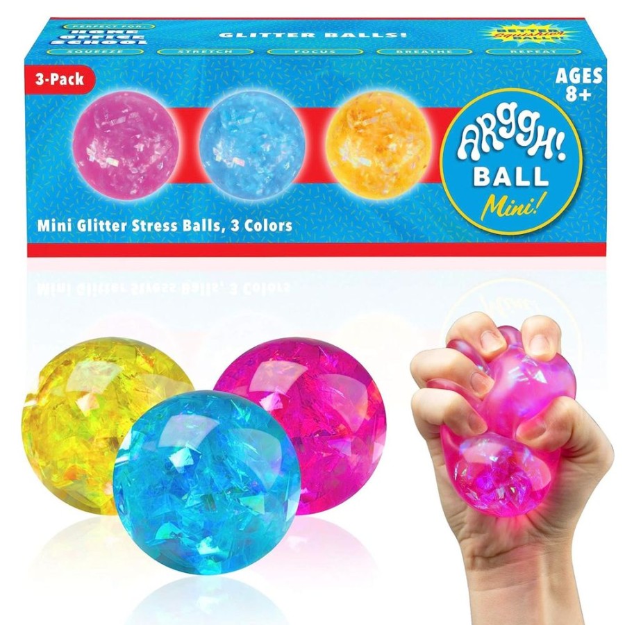 Novelty USA Toyz | Mini Glitter Stress Ball - 3Pk